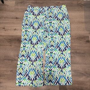 Soft Surroundings Ikat Wide Length Pants 3X